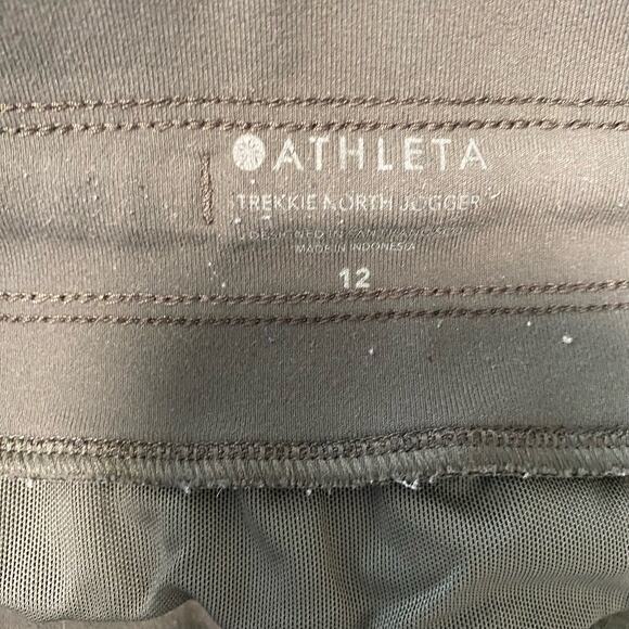 Athleta Women's Pants Trekkie North Jogger Green Size 12 Travel Causal Ripstop - Picture 5 of 8